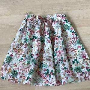 Handmade Voile Tiered Skirt with Ribbon Waist Tie